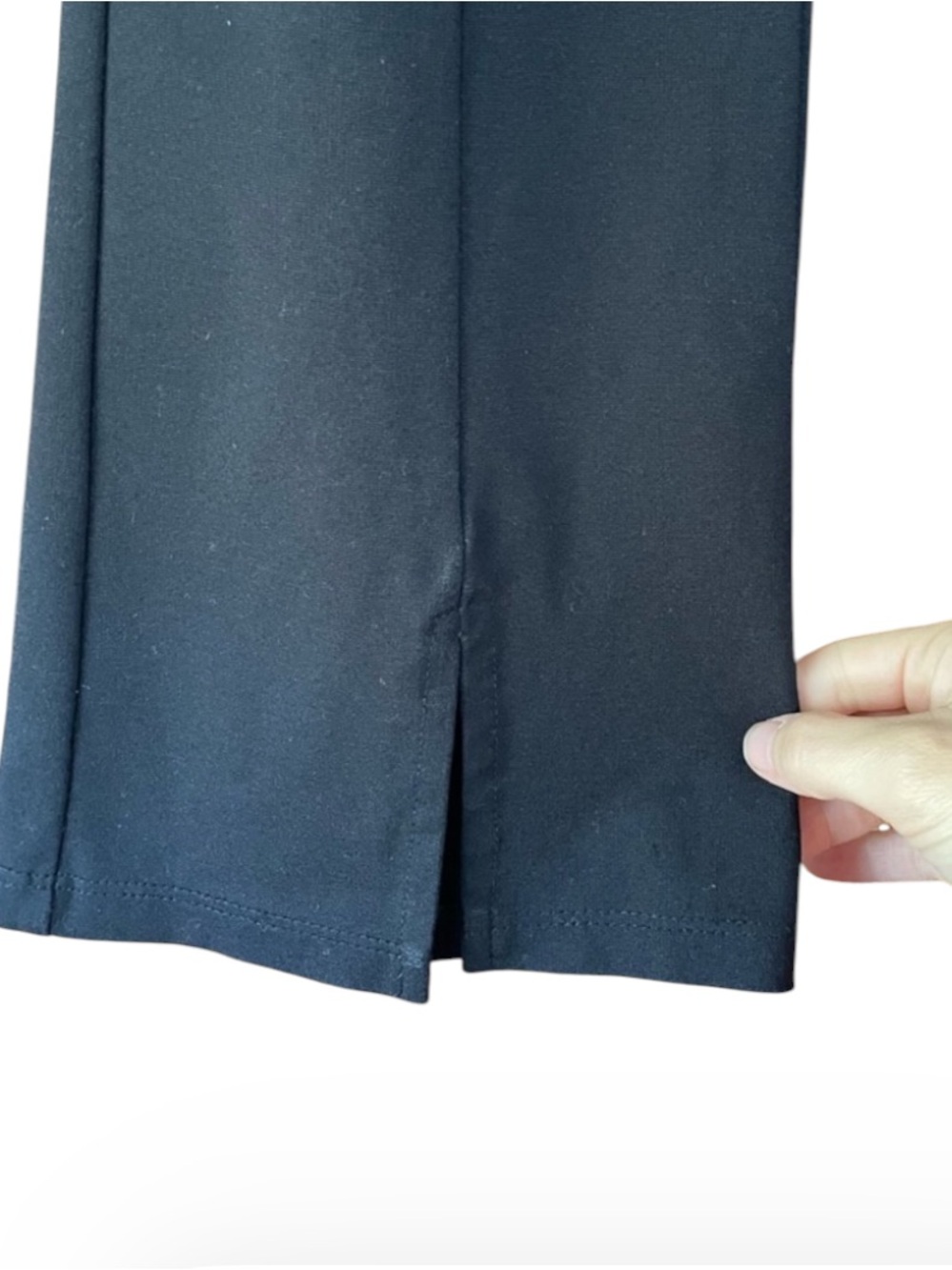 Clara Sun Woo Ponte Knit Black Kick Front Slit Pull On Pants $109. Excellent XS - Picture 9 of 14